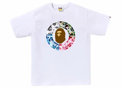 Pre-owned Bape Men's  Abc Camo Crazy Busy Works Tee Shirt In White