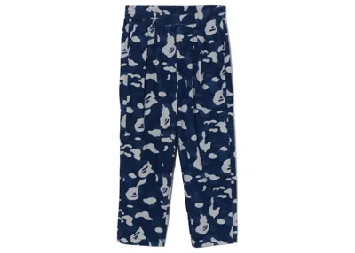Pre-owned Bape Men's  Abc Camo Easy Pants In Indigo In Purple