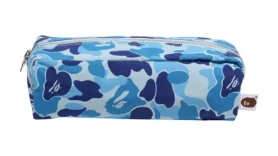 Pre-owned Bape Men's  Abc Camo Flight Pouch (fw25) In Blue
