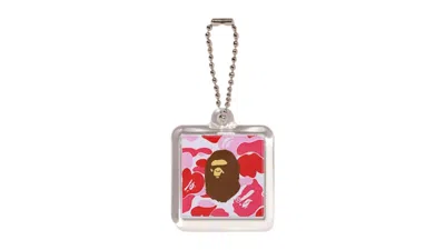 Pre-owned Bape Men's  Abc Camo Keychain In Pink