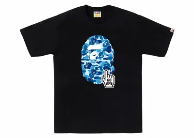 Pre-owned Bape Men's  Abc Camo Online Tee Shirt (fw23) In Black/blue