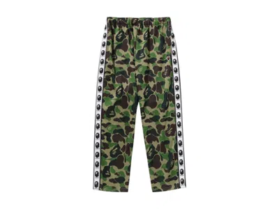 Pre-owned Bape Men's  Abc Camo Relaxed Fit Track Pants In Green