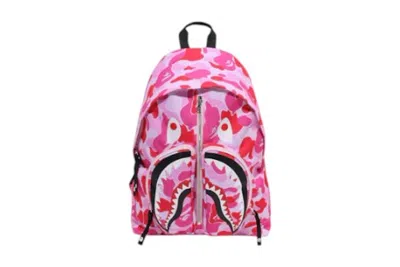 Pre-owned Bape Men's  Abc Camo Shark Daypack (ss25) In Pink