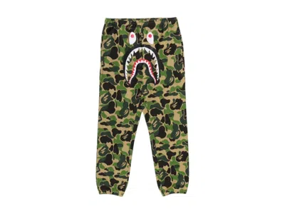 Pre-owned Bape Men's  Abc Camo Shark Regular Fit Sweat Pants In Green