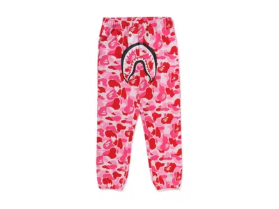 Pre-owned Bape Men's  Abc Camo Shark Regular Fit Sweat Pants In Pink