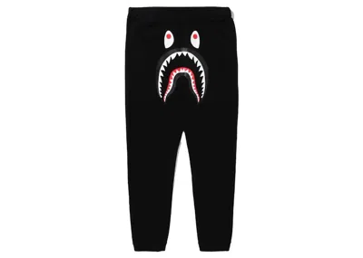 Pre-owned Bape Men's  Abc Camo Shark Sweat Pants In Black