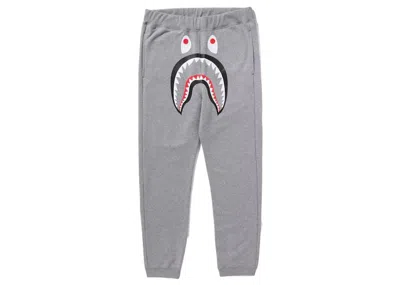 Pre-owned Bape Men's  Abc Camo Shark Sweat Pants In Gray
