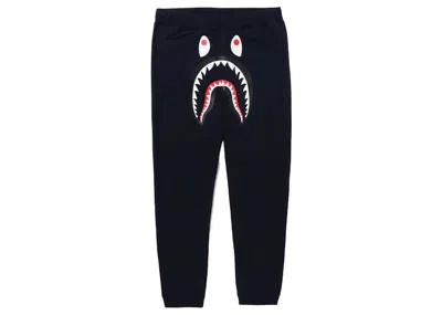 Pre-owned Bape Men's  Abc Camo Shark Sweat Pants In Navy Blue