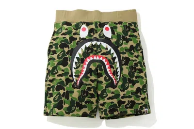 Pre-owned Bape Men's  Abc Camo Shark Sweatshorts In Green
