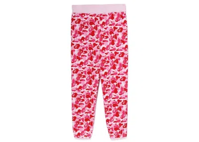 Pre-owned Bape Men's  Abc Camo Sweatpants In Pink