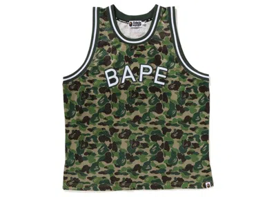 Pre-owned Bape Men's  Abc Camo Tank Top In Green