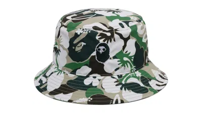 Pre-owned Bape Men's  Abc Resort Camo Bucket Hat In Green