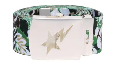 Pre-owned Bape Men's  Abc Resort Camo Gi Belt In Green
