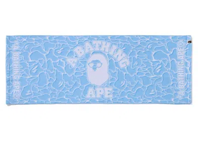 Pre-owned Bape Men's  Abc Sea Surface Camo Beach Towel In Blue