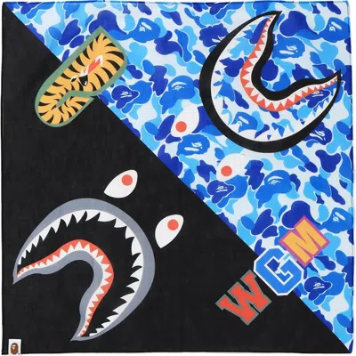 Pre-owned Bape Men's  Abc Shark Bandana In Blue