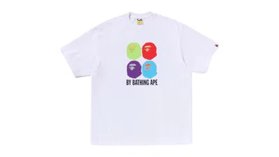 Pre-owned Bape Men's  Ape Head By Bathing Ape Relaxed Fit Tee Shirt In White