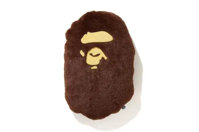 Pre-owned Bape Men's  Ape Head Cushion In Brown