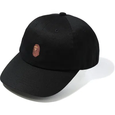 Pre-owned Bape Men's  Ape Head One Point Panel Cap In Black