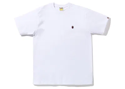 Pre-owned Bape Men's  Ape Head One Point Tee Shirt (fw22) In White