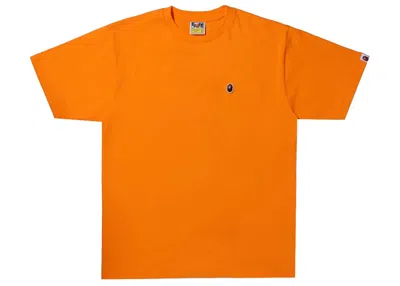 Pre-owned Bape Men's  Ape Head One Point Tee Shirt In Orange