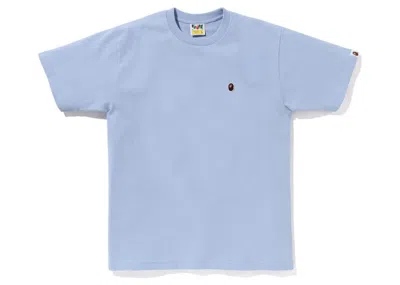 Pre-owned Bape Men's  Ape Head One Point Tee Shirt (ss23) In Sax