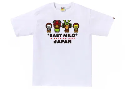 Pre-owned Bape Men's  Baby Milo Japan Tee Shirt In White