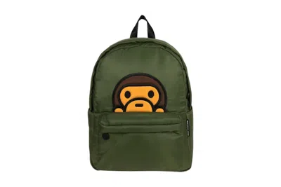 Pre-owned Bape Men's  Baby Milo Medium Backpack (ss25) In Green