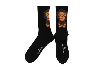 Pre-owned Bape Men's  Baby Milo Socks In Black