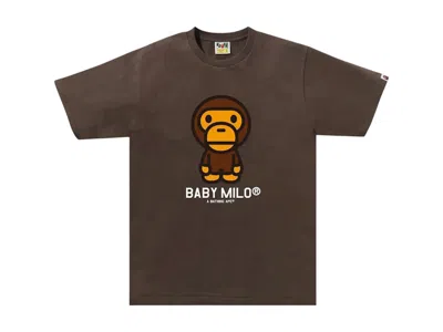 Pre-owned Bape Men's  Baby Milo Tee Shirt (ss24) In Brown