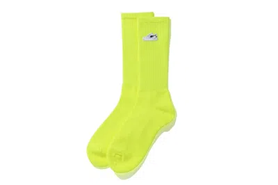 Pre-owned Bape Men's  Sta One Point Socks In Yellow