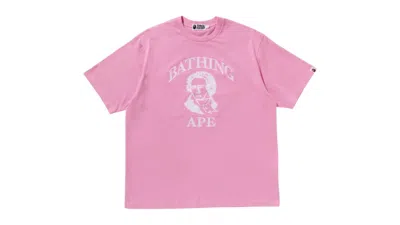 Pre-owned Bape Men's  Beethoven Graphic Relaxed Fit Tee Shirt In Pink