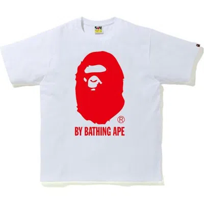 Pre-owned Bape Men's  Bicolor By Bathing Ape Tee Shirt In White/red