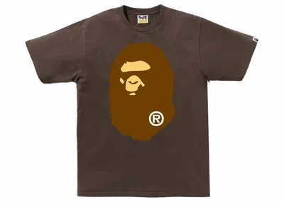 Pre-owned Bape Men's  Big Ape Head Tee Shirt In Brown