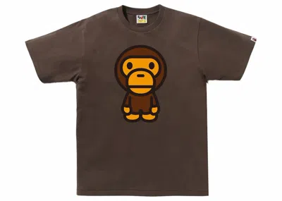 Pre-owned Bape Men's  Big Baby Milo Tee Shirt In Brown