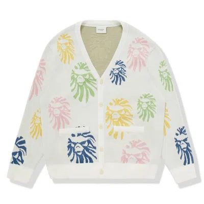 Pre-owned Bape Men's  Black Ape Head Cardigan In White