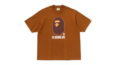 Pre-owned Bape Men's  Blur By Bathing Ape Relaxed Fit Tee Shirt In Beige