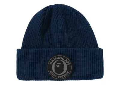 Pre-owned Bape Men's  Busy Work Knit Cap In Blue