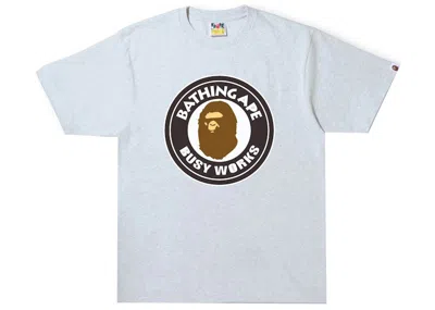 Pre-owned Bape Men's  Busy Works Tee Shirt In Gray
