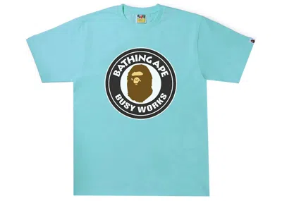 Pre-owned Bape Men's  Busy Works Tee Shirt In Sax