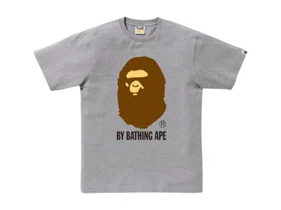 Pre-owned Bape Men's  By Bathing Ape Logo Tee Shirt In Gray