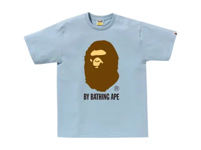 Pre-owned Bape Men's  By Bathing Ape Logo Tee Shirt In Sax