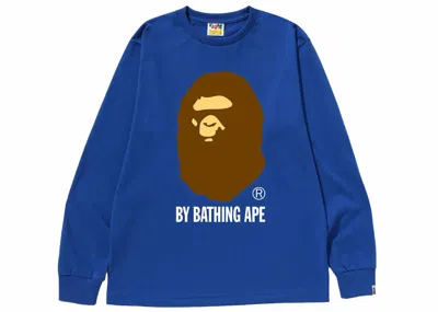 Pre-owned Bape Men's  By Bathing Ape Long Sleeve Tee Shirt In Blue