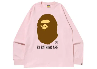 Pre-owned Bape Men's  By Bathing Ape Long Sleeve Tee Shirt (ss22) In Pink