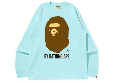 Pre-owned Bape Men's  By Bathing Ape Long Sleeve Tee Shirt (ss22) In Sax