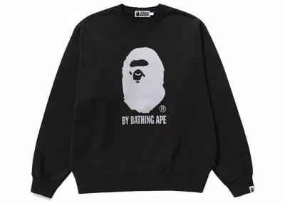 Pre-owned Bape Men's  By Bathing Ape Overdye Crewneck Sweatshirt In Black