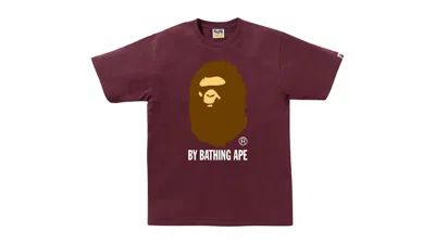 Pre-owned Bape Men's  By Bathing Ape Tee Shirt In Burgundy