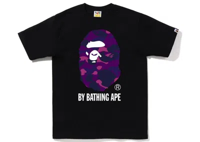 Pre-owned Bape Men's  Camo By Bathing Ape Tee Shirt (fw22) In Black Purple