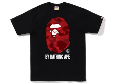 Pre-owned Bape Men's  Camo By Bathing Ape Tee Shirt (fw22) In Black Red In Multi
