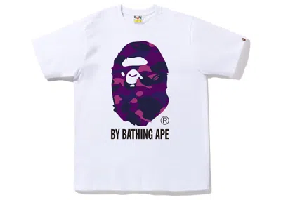 Pre-owned Bape Men's  Camo By Bathing Ape Tee Shirt (fw22) In White Purple