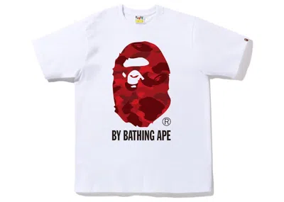 Pre-owned Bape Men's  Camo By Bathing Ape Tee Shirt (fw22) In White Red In Multi